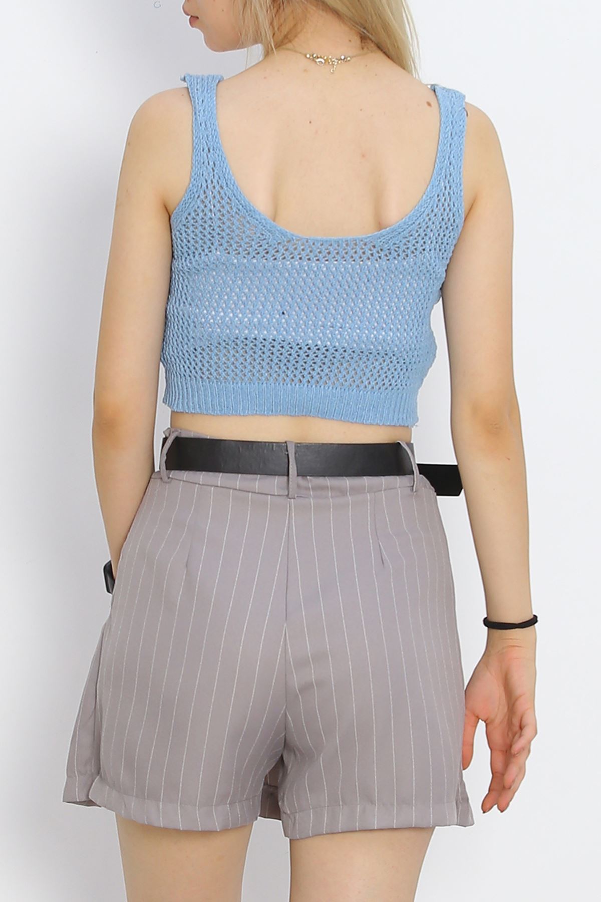 Strappy Crop Sweater Tank Blue - 18955.1247.