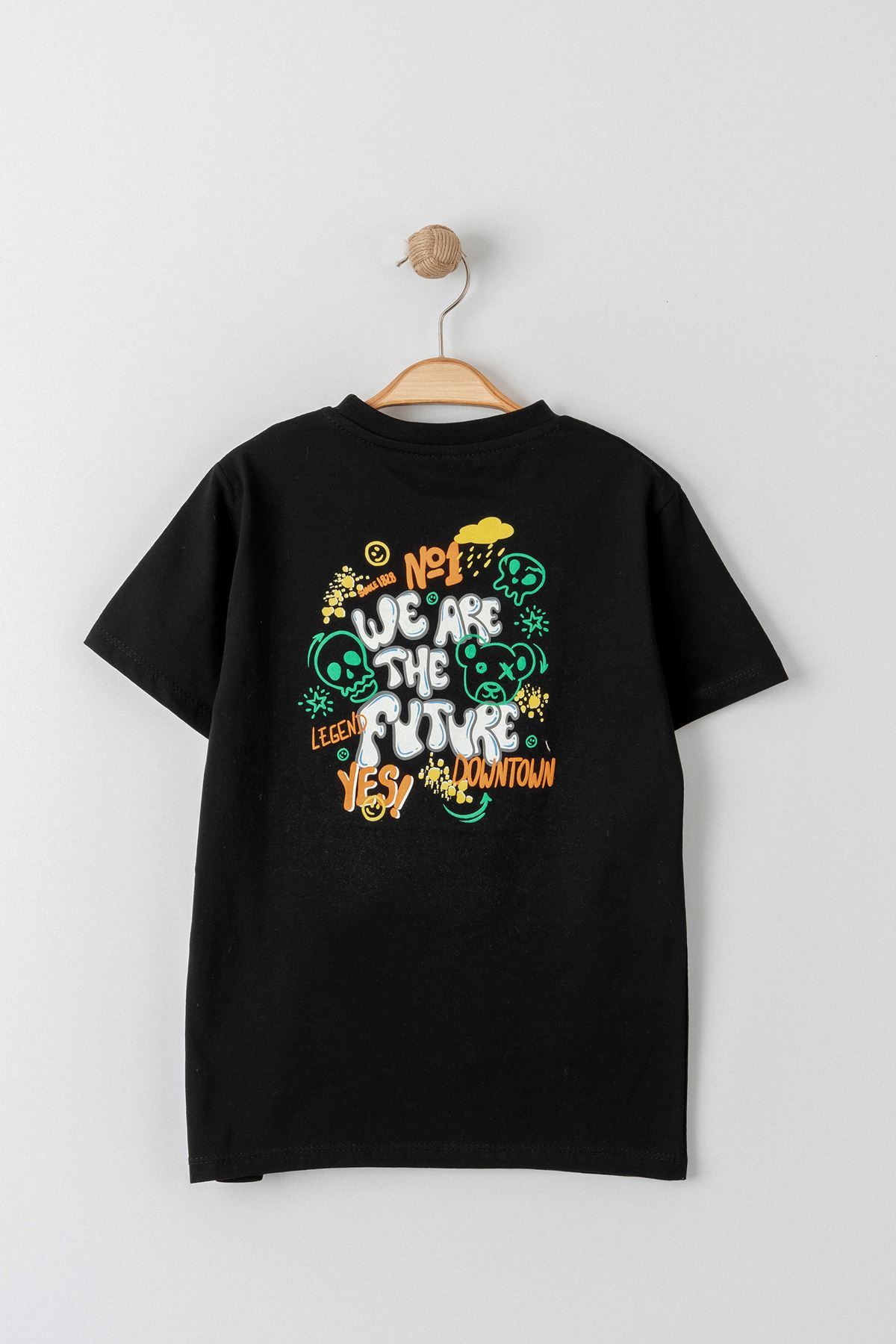 3-7 Years Printed Kids T-Shirt Black - 224258.1576.