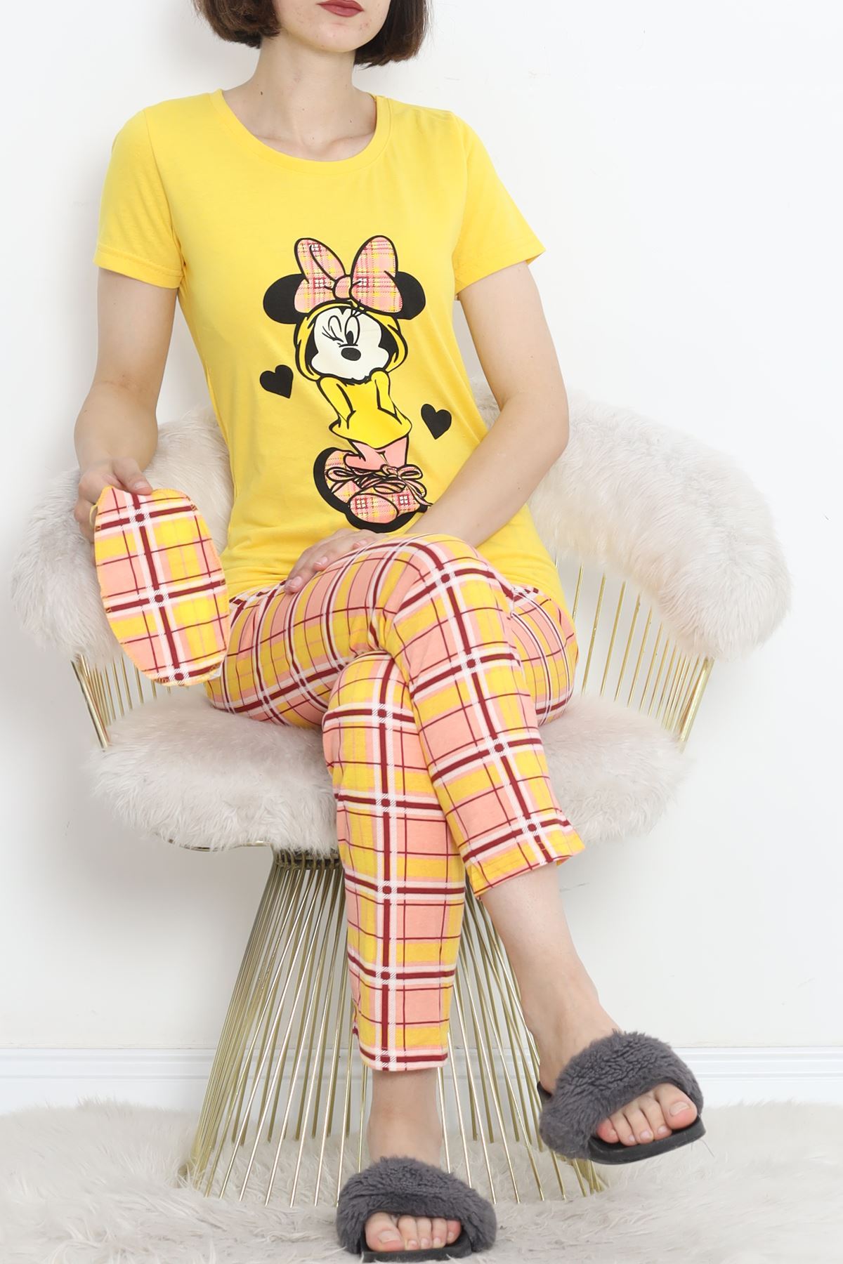 Patterned Pajama Set Yellow - 18735.1567.