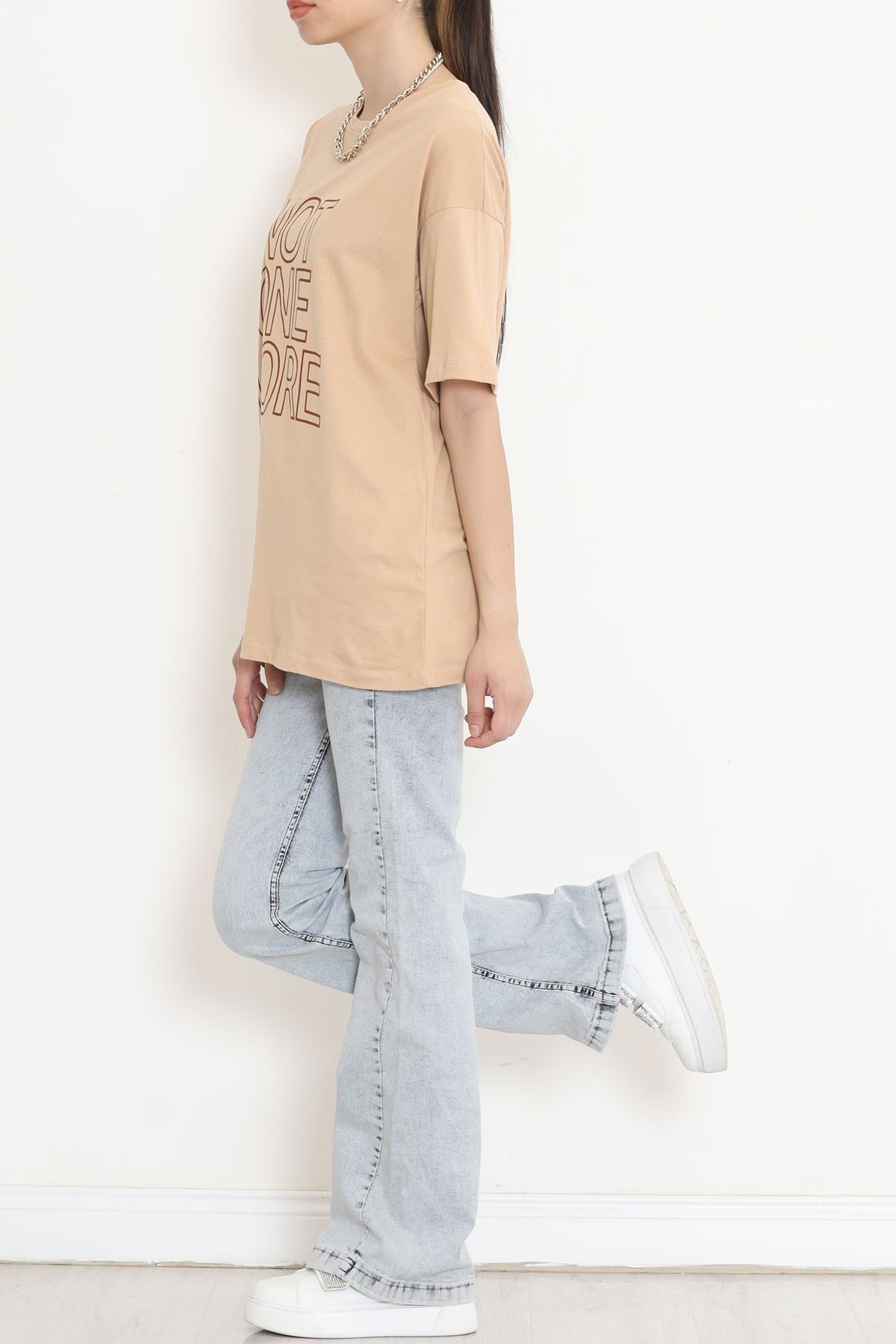 Printed Oversize T-Shirt Mink - 16504.1567.