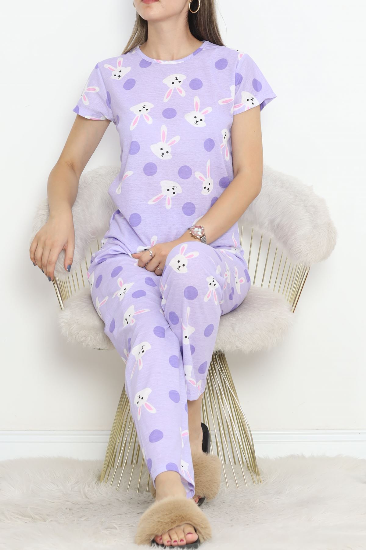 Patterned Pajama Set Açıklila - 130.1287.