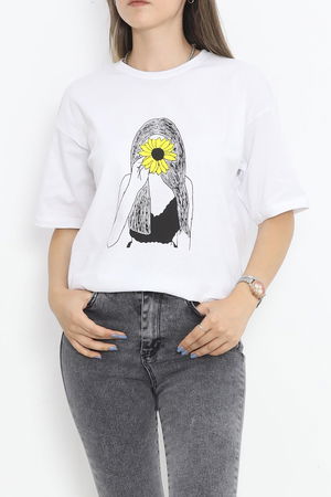 Printed T-shirt White - 16521.1567.