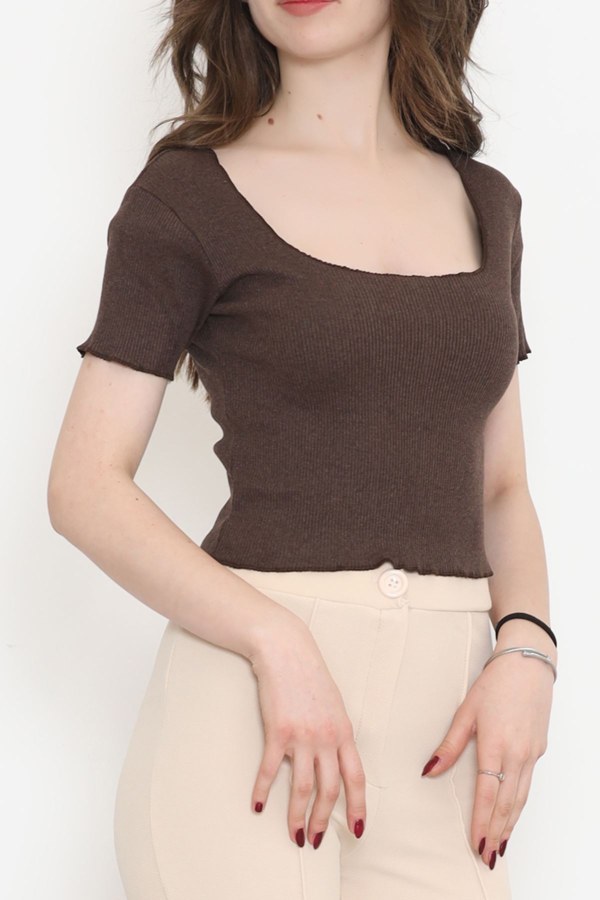 Square Neck Camisole Blouse Coffee - 15898.1567.