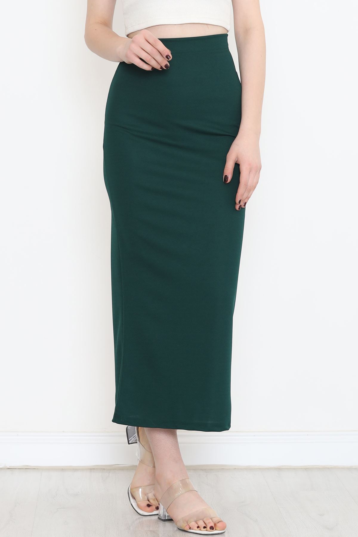 Scuba Fabric Pencil Skirt Emerald - 20253.1778.