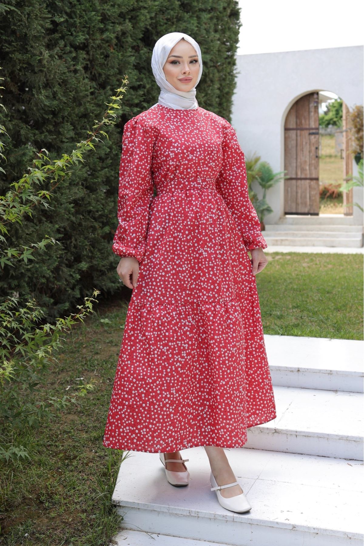 Belted Dress Red - 18655.1778.