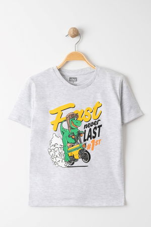 3-7 Years Printed Men's T-Shirt Gray - 224193.1576.