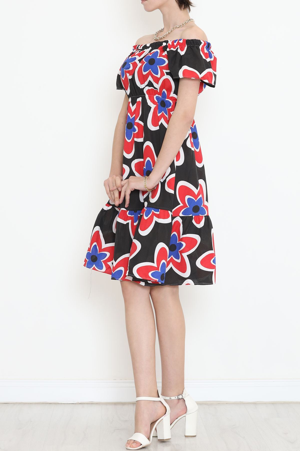 Madonna Collar Dress BlackRed - 10837.701.