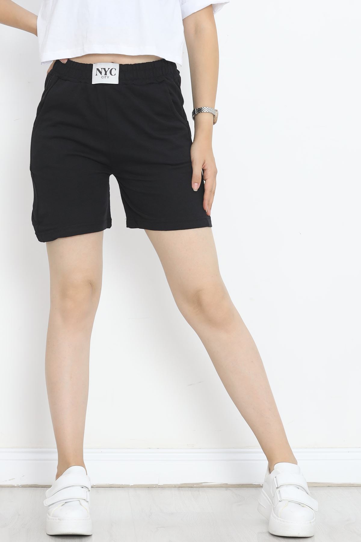 Crested Shorts Black - 16612.1778.