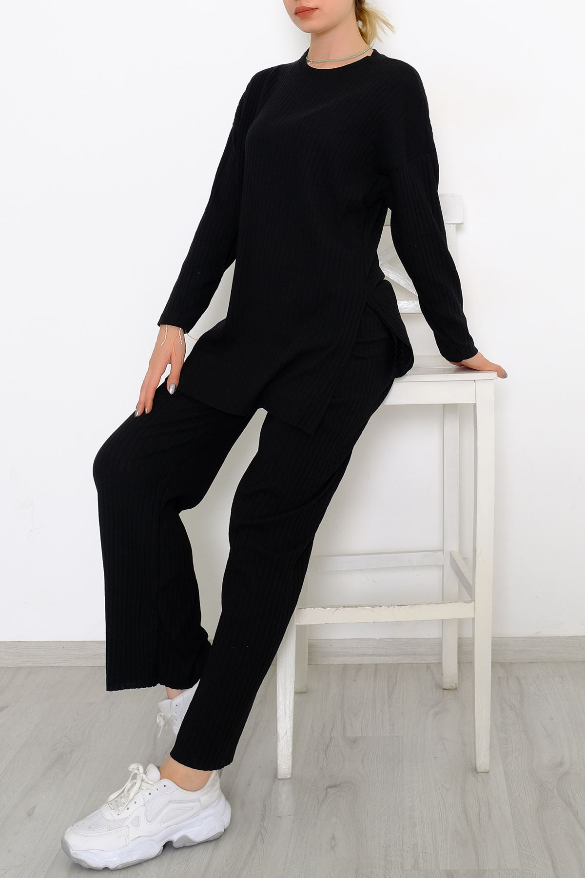 Long Sleeve Fitted Suit Black - 10147.1567.