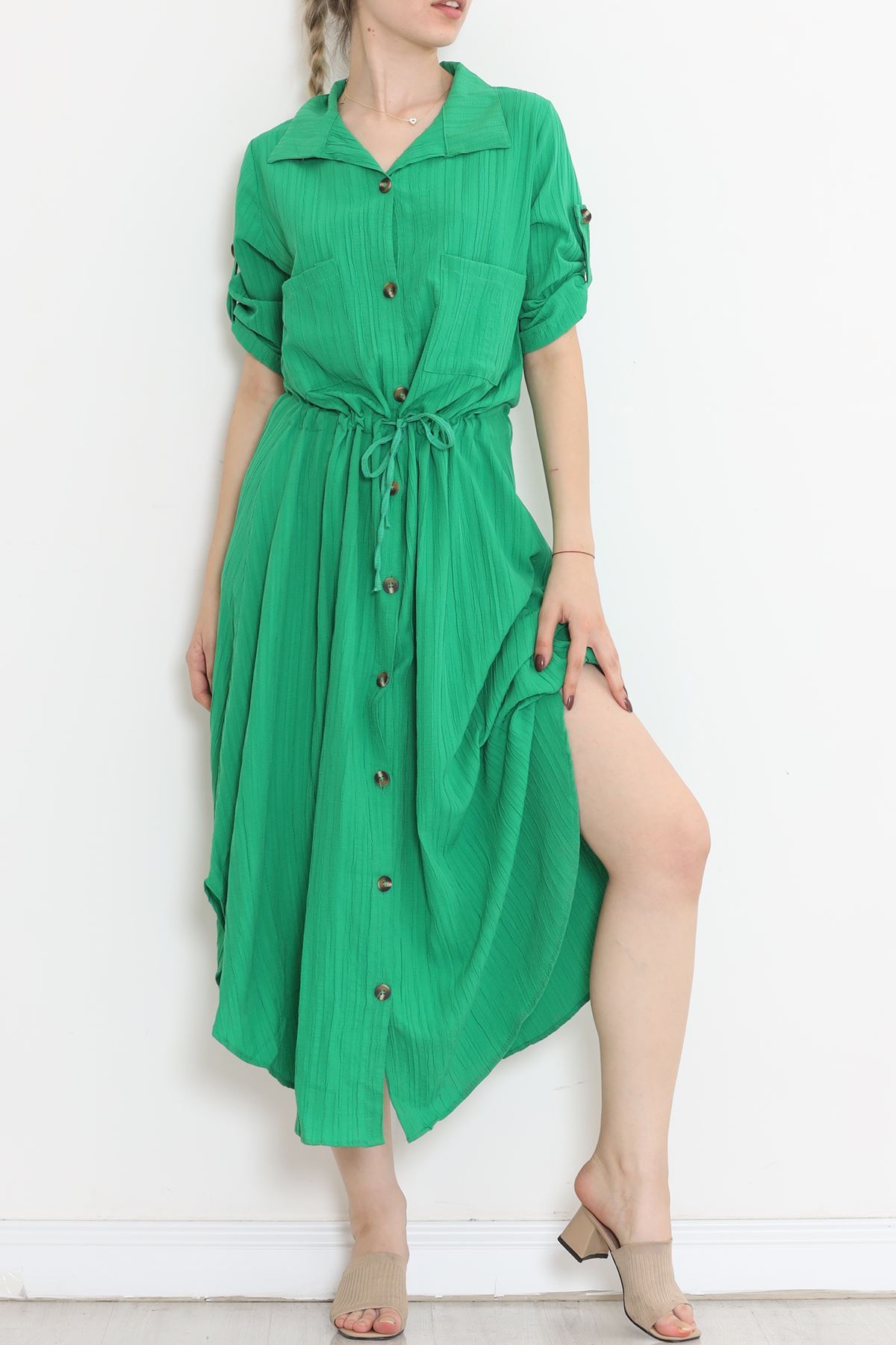 Double Pocket Dress Green1 - 152343.701.