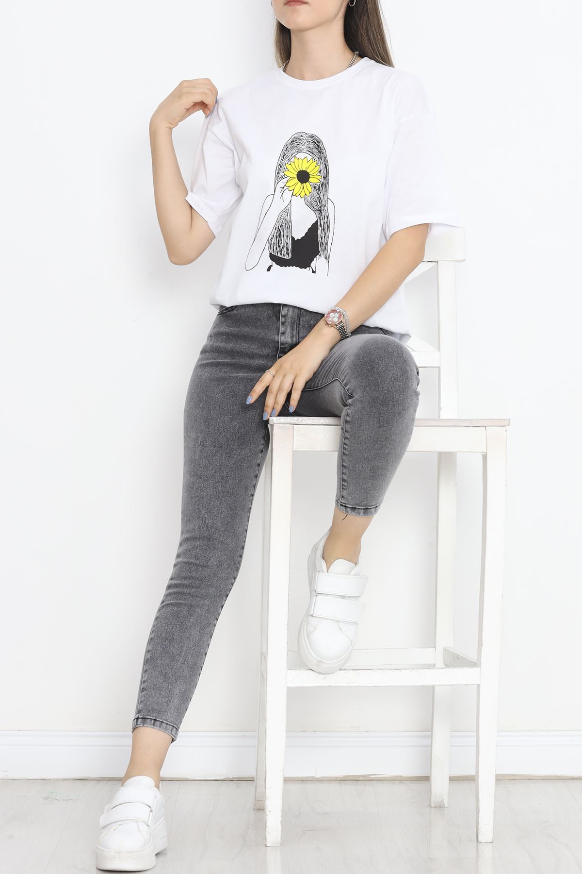 Printed T-shirt White - 16521.1567.