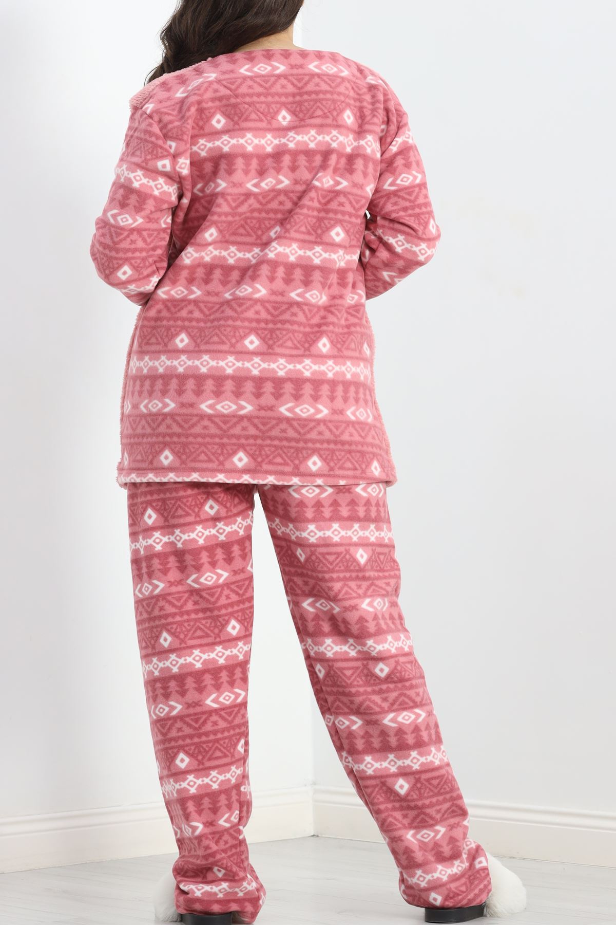 Battal Polar Pijama Takımı Pembe - 19199.1048.