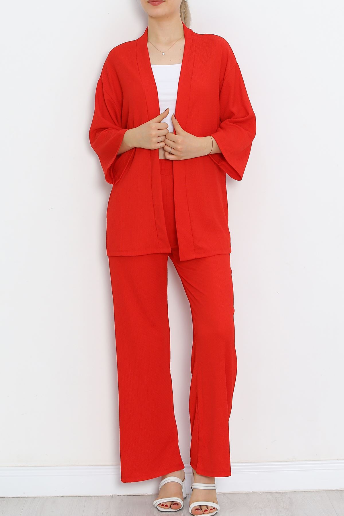 Long Kimono Suit Red - 722.1247.