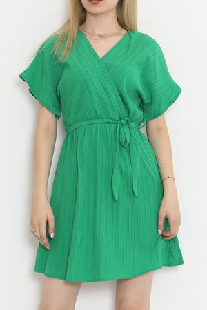 Double-breasted Collar Dress Green1 - 17368.701.