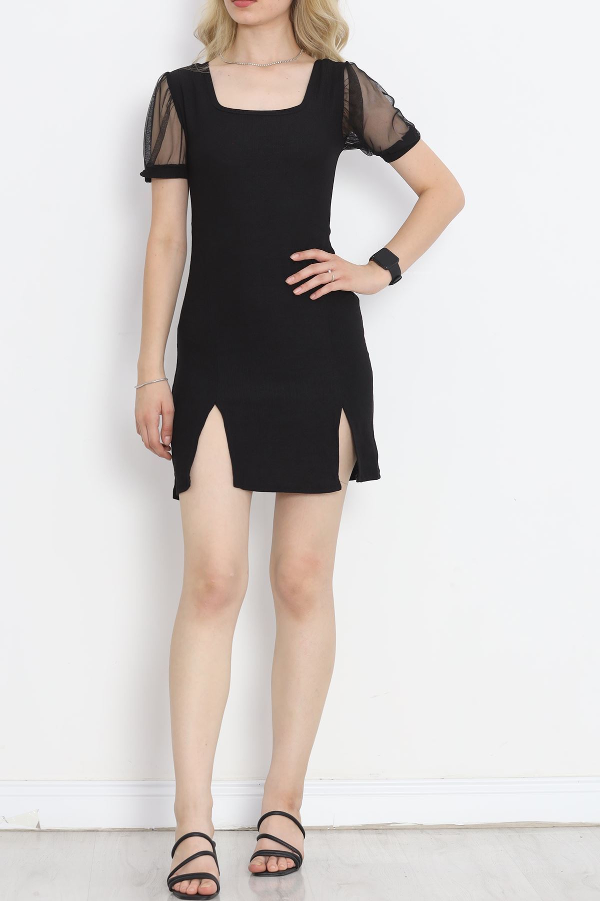 Square Neck Dress Black - 18732.701.