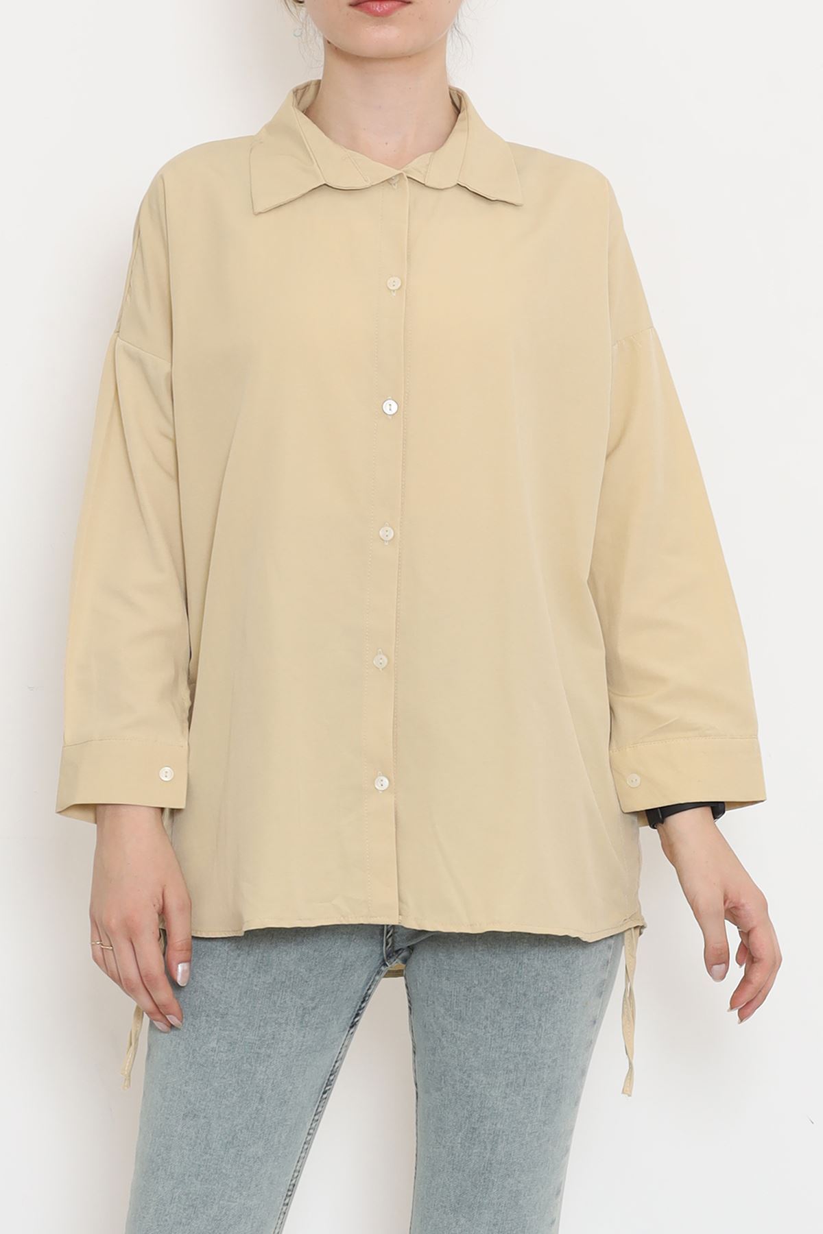 Shirred Shirt Beige1 - 16654.1775.