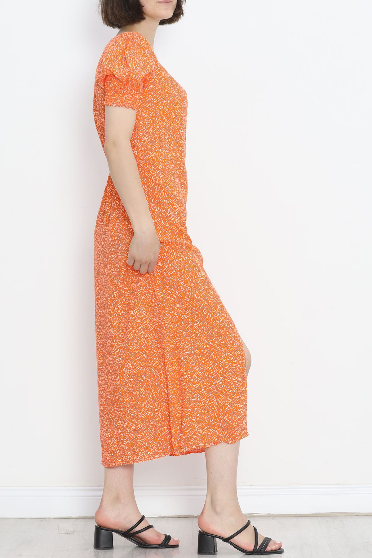 Kiss Neck Dress Orange - 696.1247.