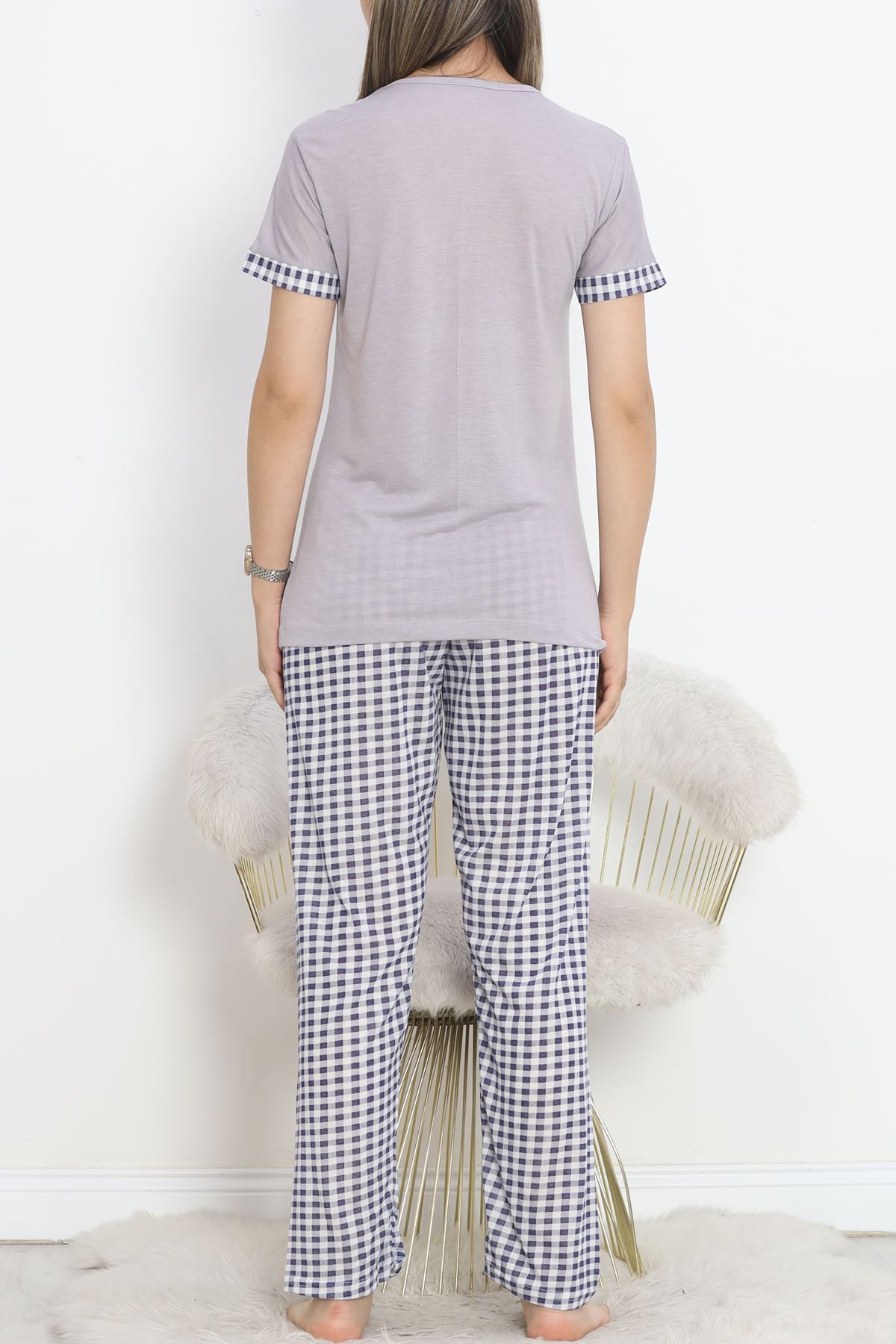 Poliviskon Crew-Neck Pajama Set Grilaci - 301.1287.