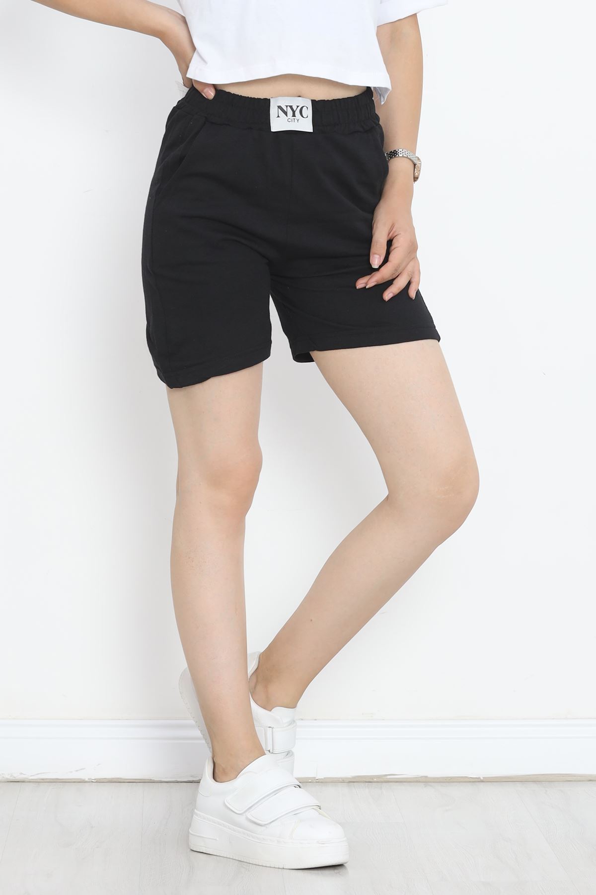 Crested Shorts Black - 16612.1778.