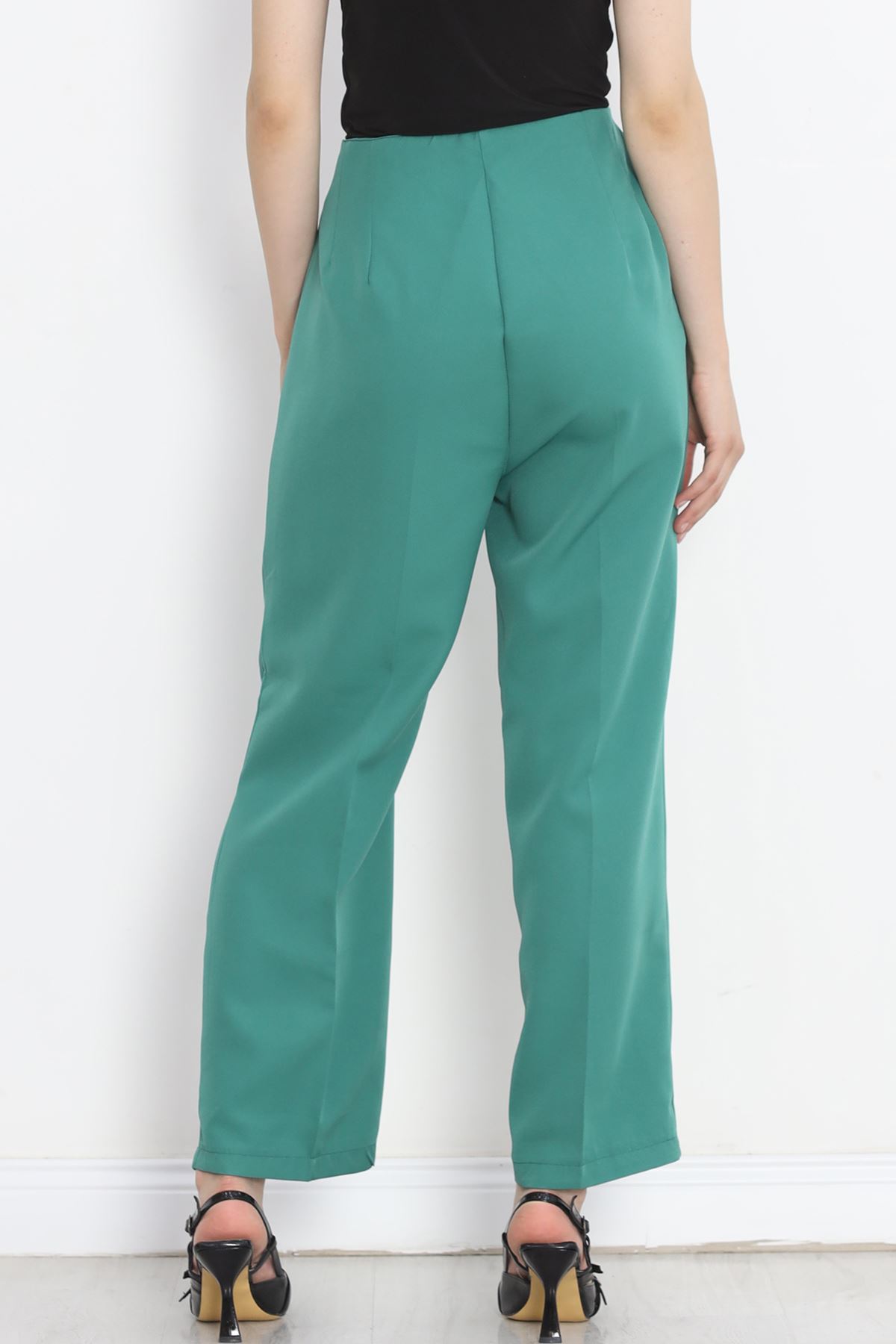 Pants with Waist Cuffs Dark Green - 20857.683.