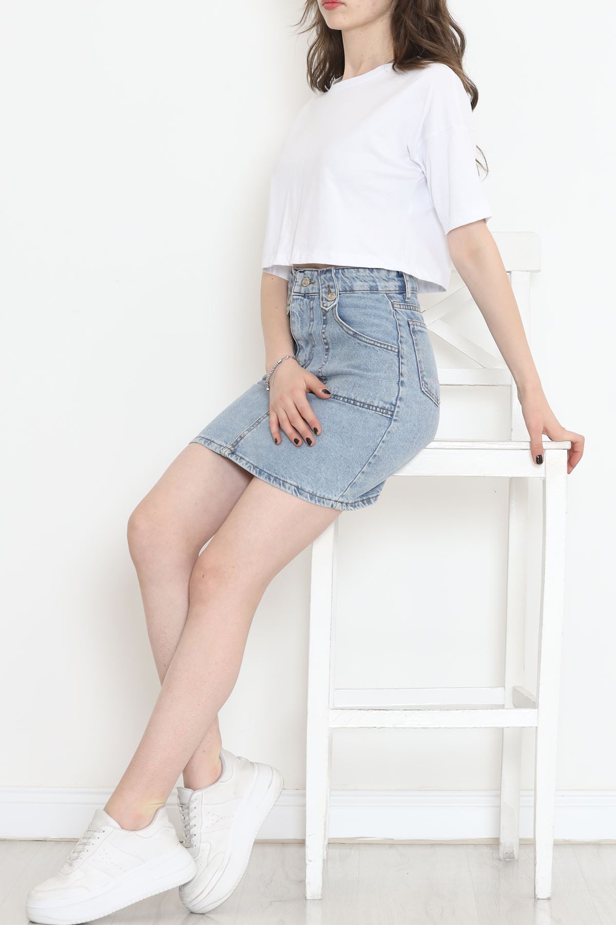 Single Jersey Crop T-shirt White - 1111.1567.