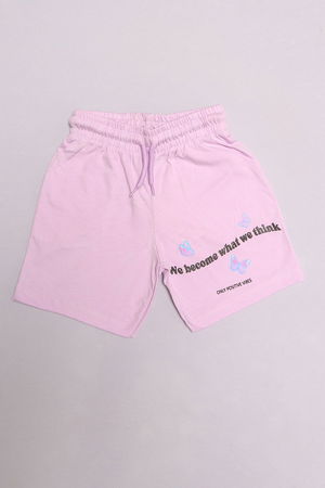 3-7 Years Printed Kids Shorts Lilac - 623282.1576.