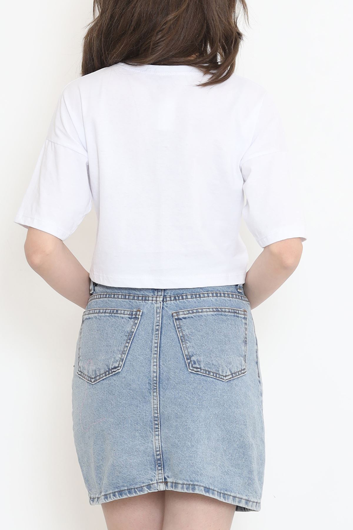 Single Jersey Crop T-shirt White - 1111.1567.