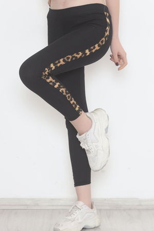 Single Stripe Ribbed Leggings Blackleo - 10293.1567.