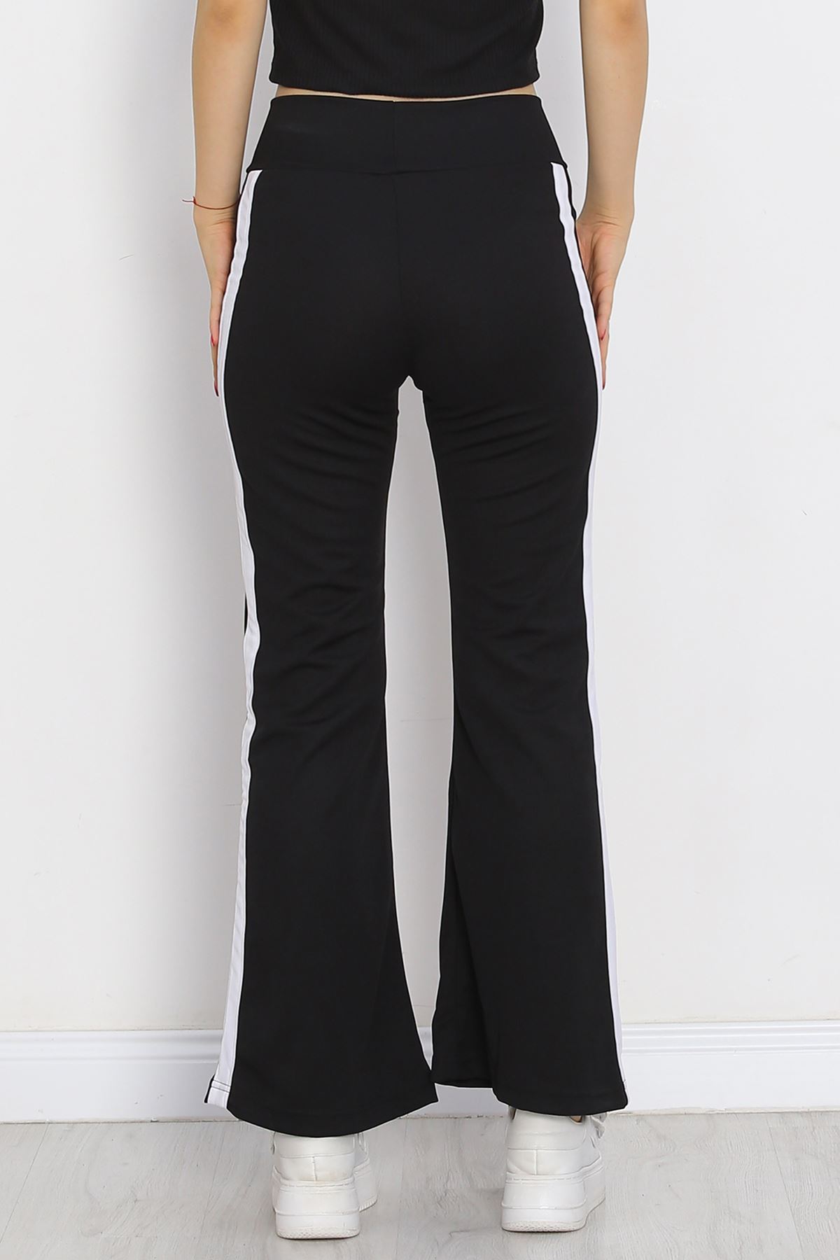 Striped High Waist Pants Black and White - 20008.1567.