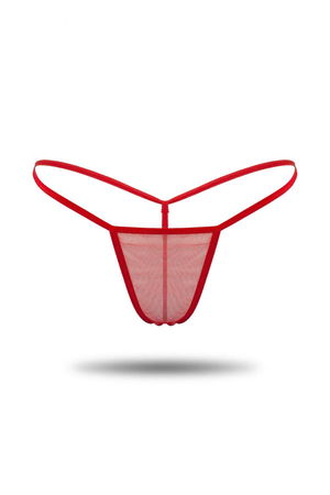 Tulle Thong Panties Red - 1161.1364.