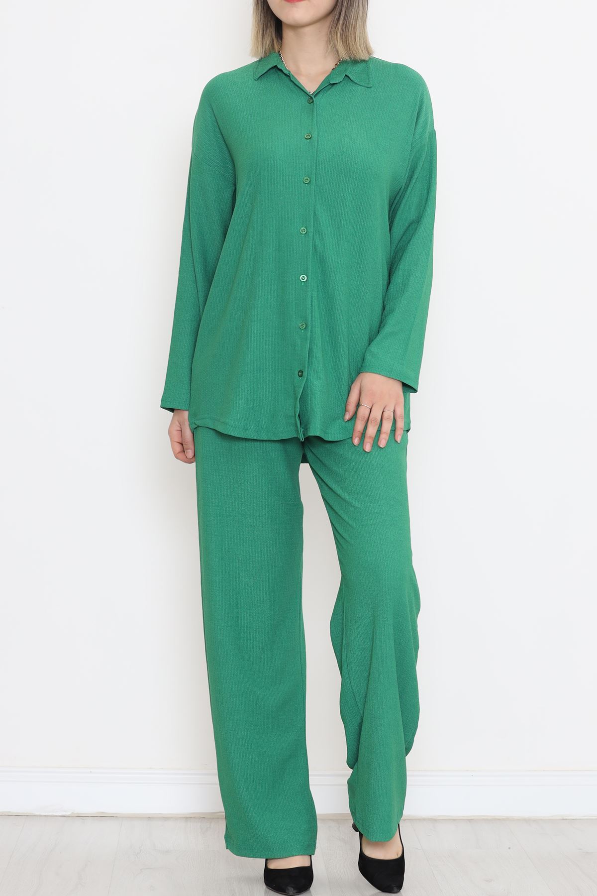 Seersucker Shirt Set Green - 4592.1254.