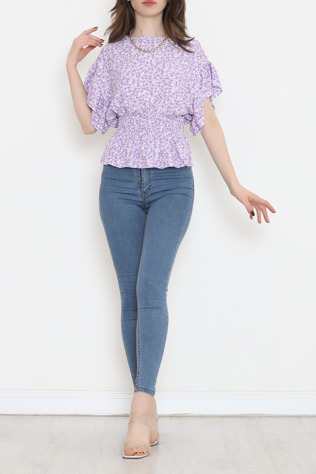 Shirred Blouse Purple - 2495.555.