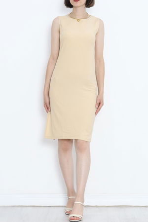 Crew Neck Dress Beige - 152401.701.