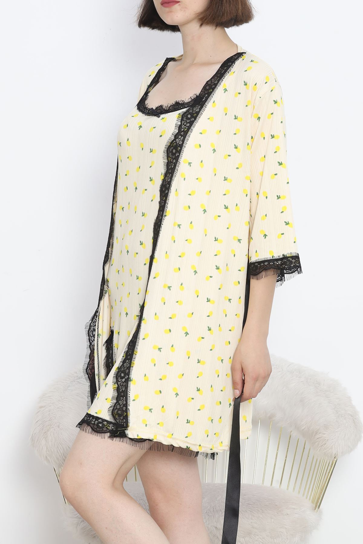 Printed Pegasus Pajama Set Lemon Yellow - 747.1287.