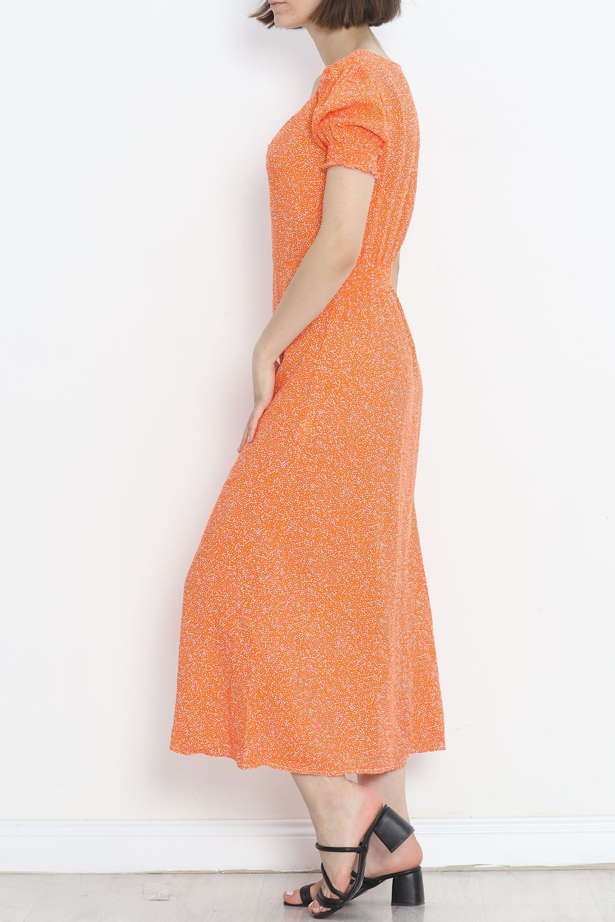 Kiss Neck Dress Orange - 696.1247.