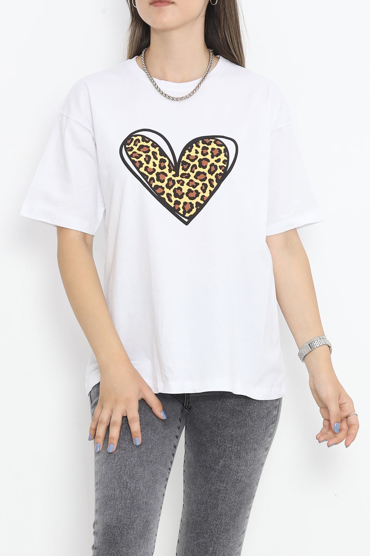 Printed Crew Neck T-shirt White - 16509.1567.