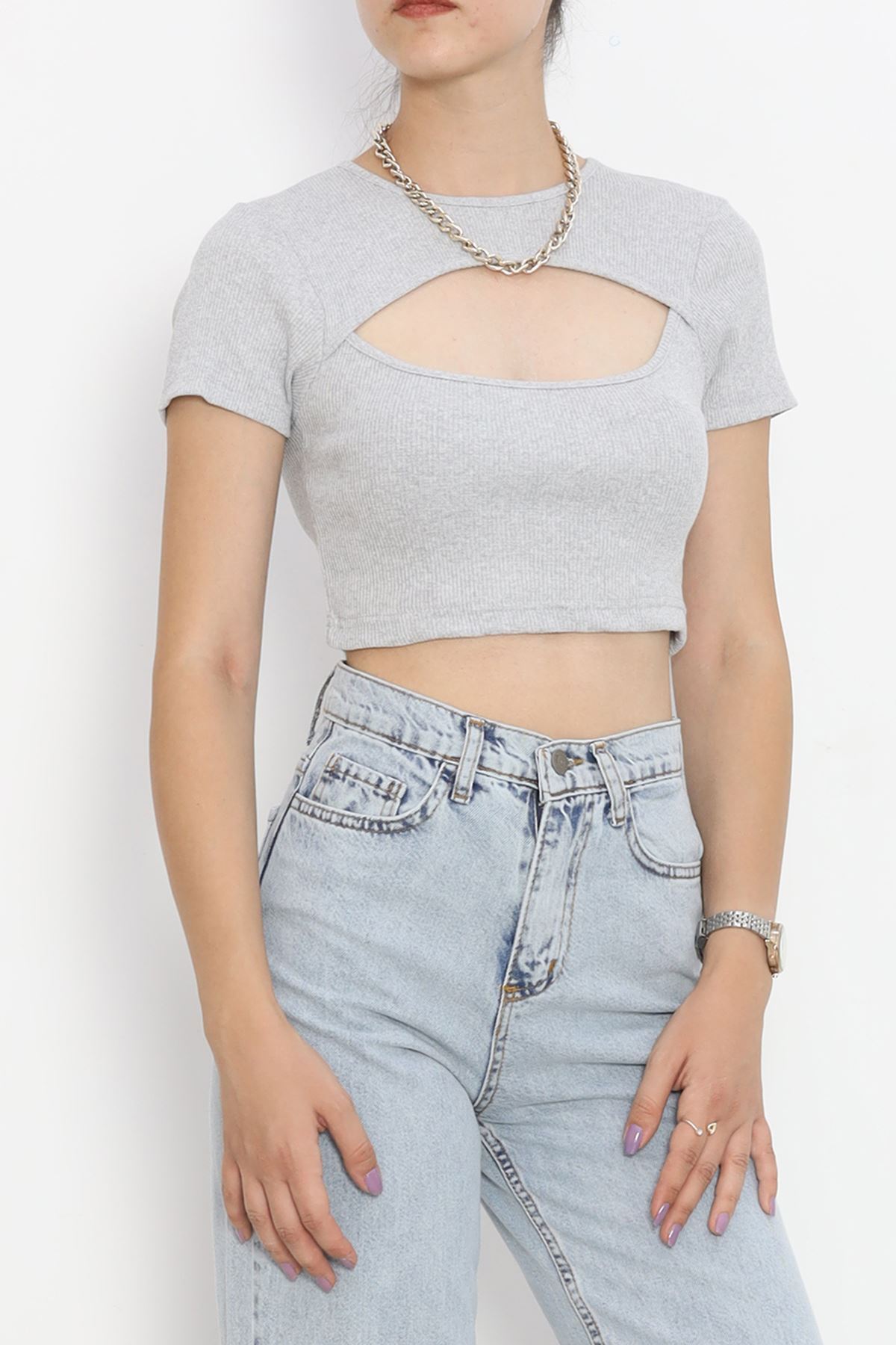 Low-cut Crop Body Gray - 4121.1567.