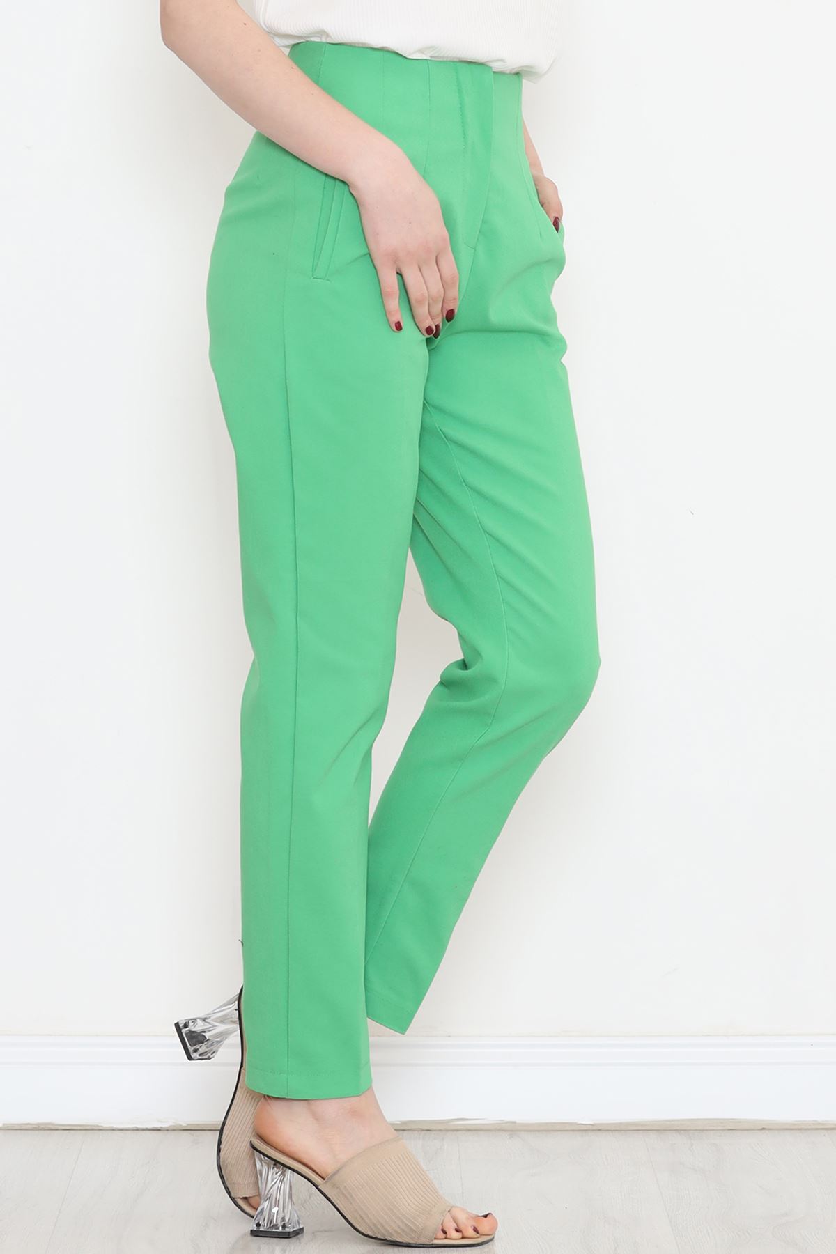 Double Trousers with Waist Cuffs Green - 20647.683.