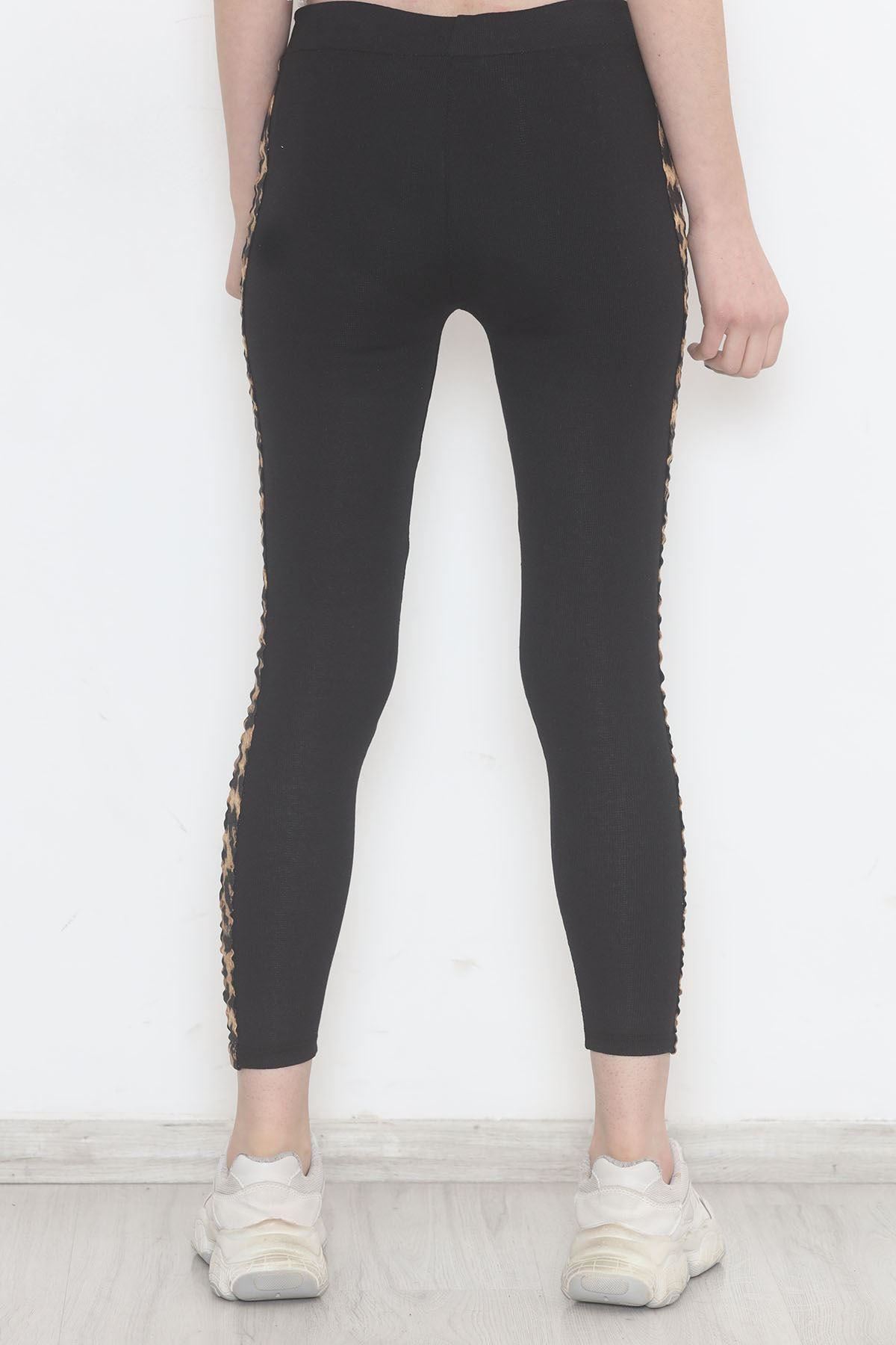 Single Stripe Ribbed Leggings Blackleo - 10293.1567.