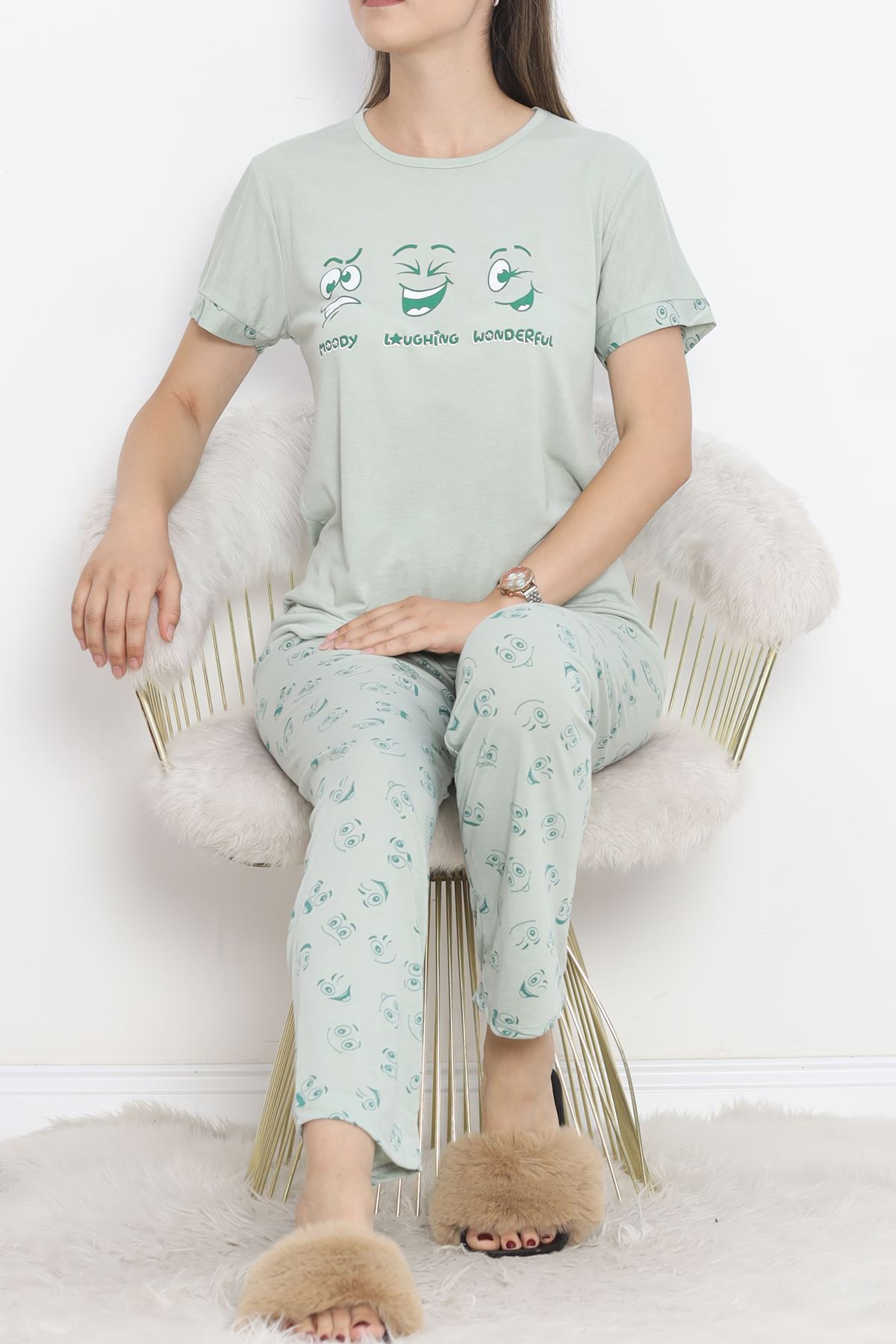 Poliviskon Crew-Neck Pajama Set Koyumint1 - 301.1287.