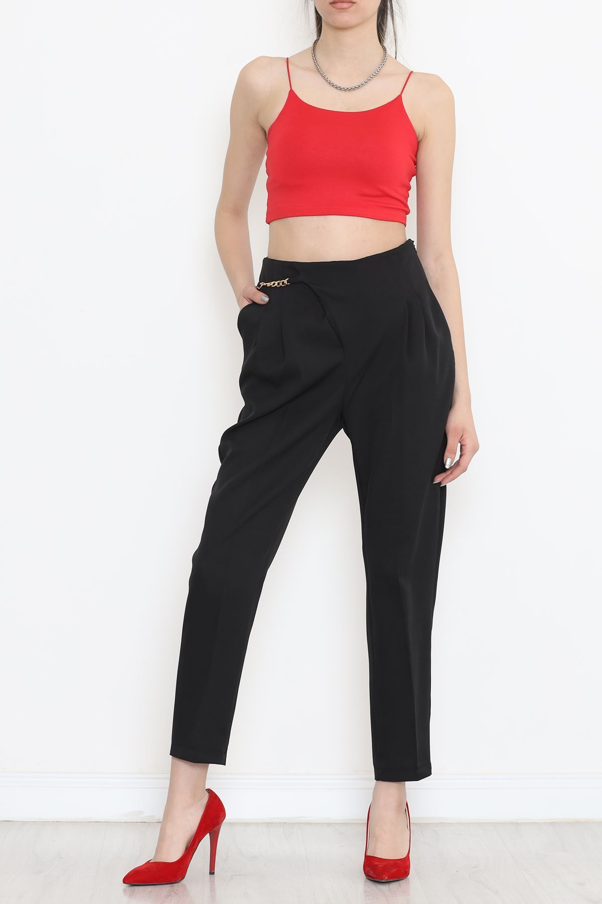 Chain Detail Pants Black - 20713.683.