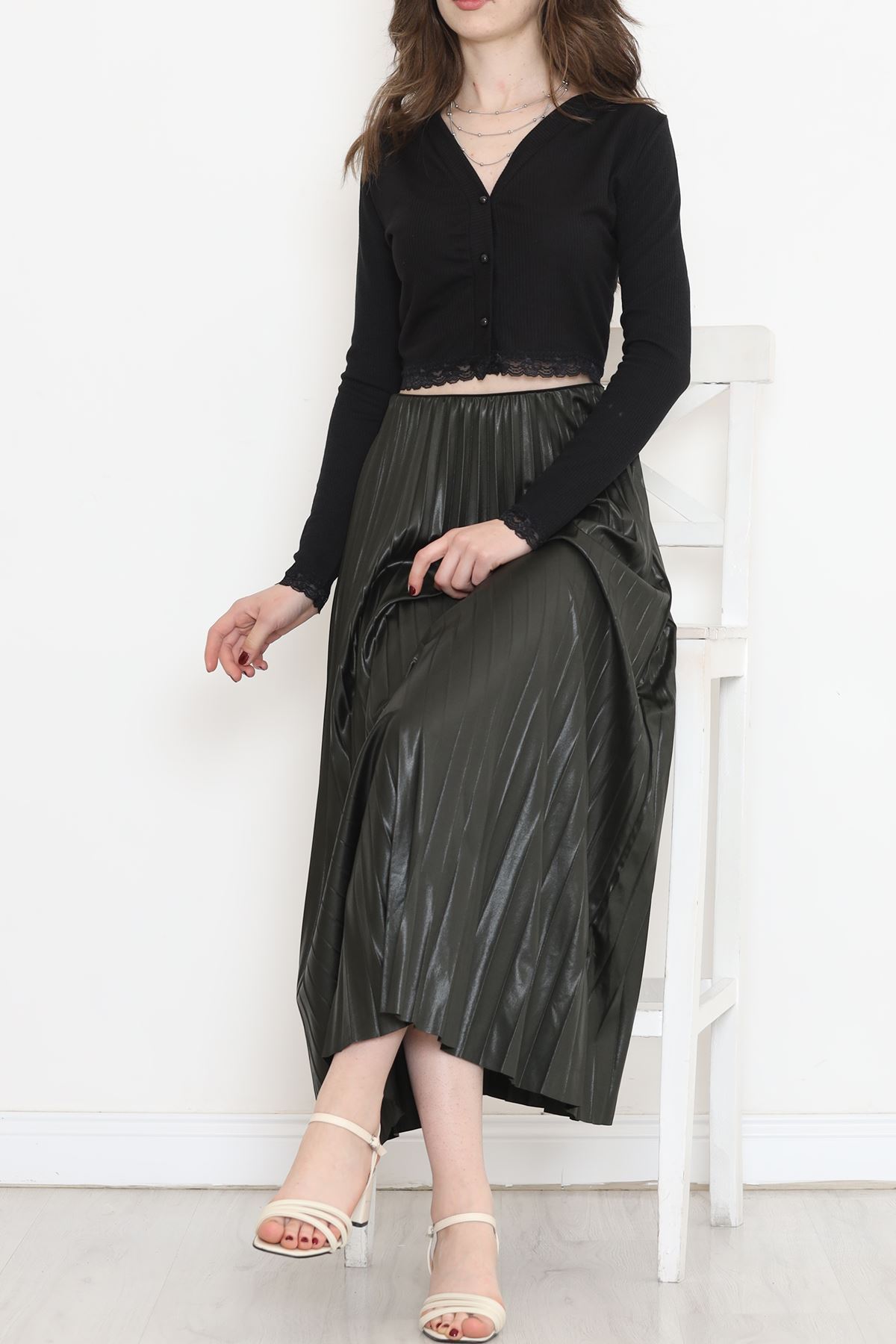 Pleated Skirt Khaki - 20257.1778.