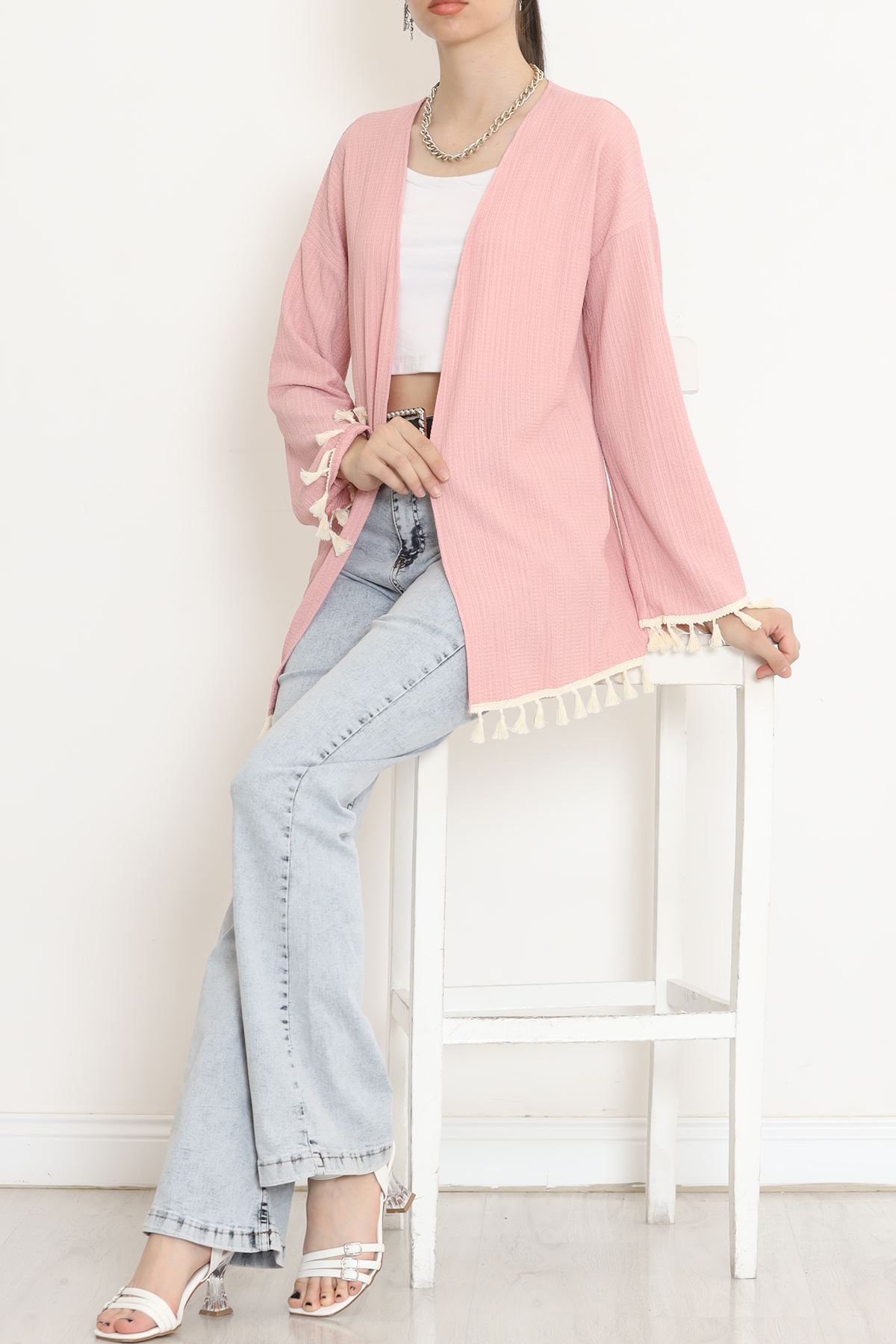 Pom-pom Kimono Rose-colored - 12577.631.