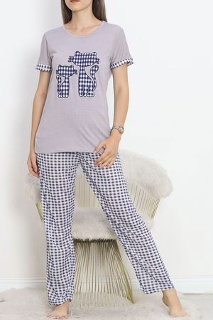 Poliviskon Crew-Neck Pajama Set Grilaci - 301.1287.