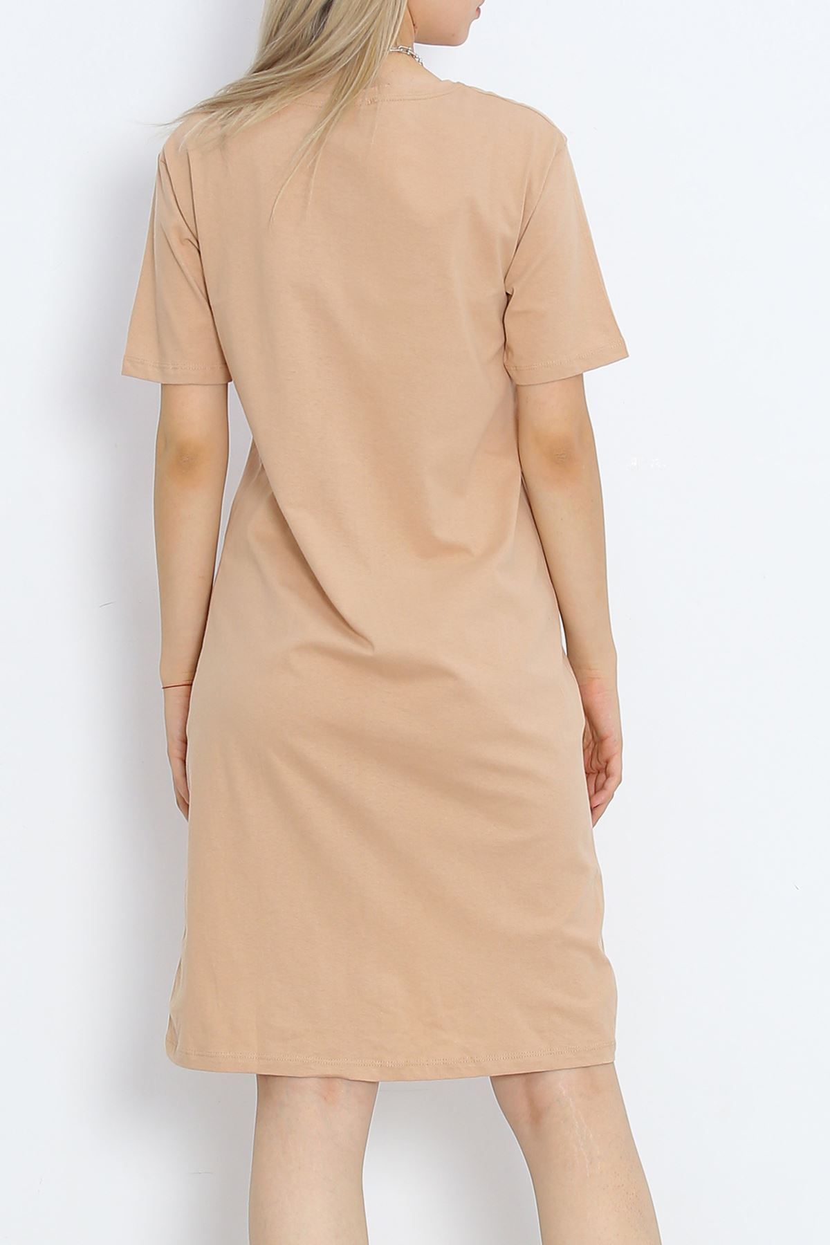 Printed Suprem Dress Beige - 15867.1567.