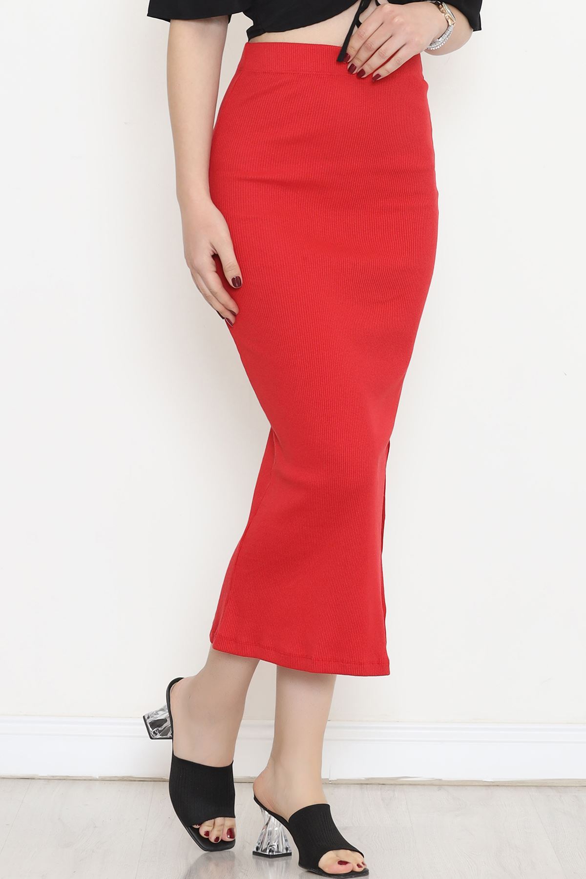 Camisole Skirt with Slits Red - 108001.1567.