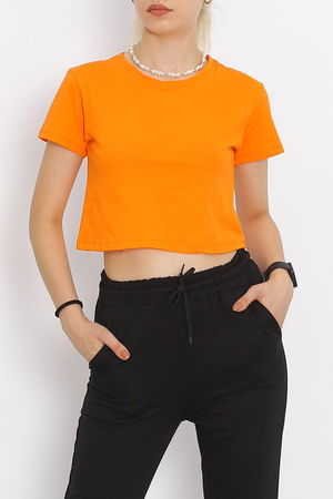 Crew Neck Crop T-shirt Orange - 18962.1247.