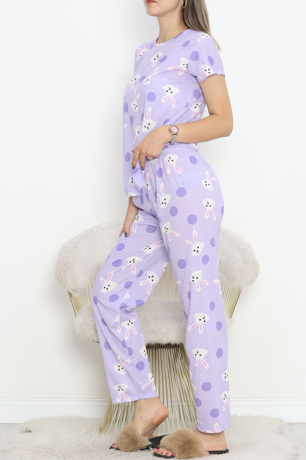 Patterned Pajama Set Açıklila - 130.1287.