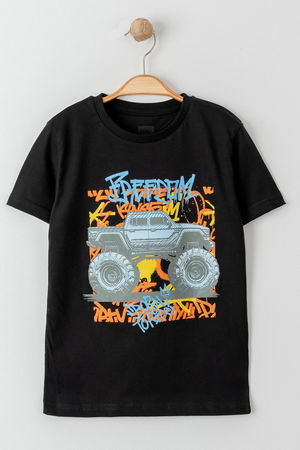 3-7 Years Printed Men's T-Shirt Black - 224191.1576.