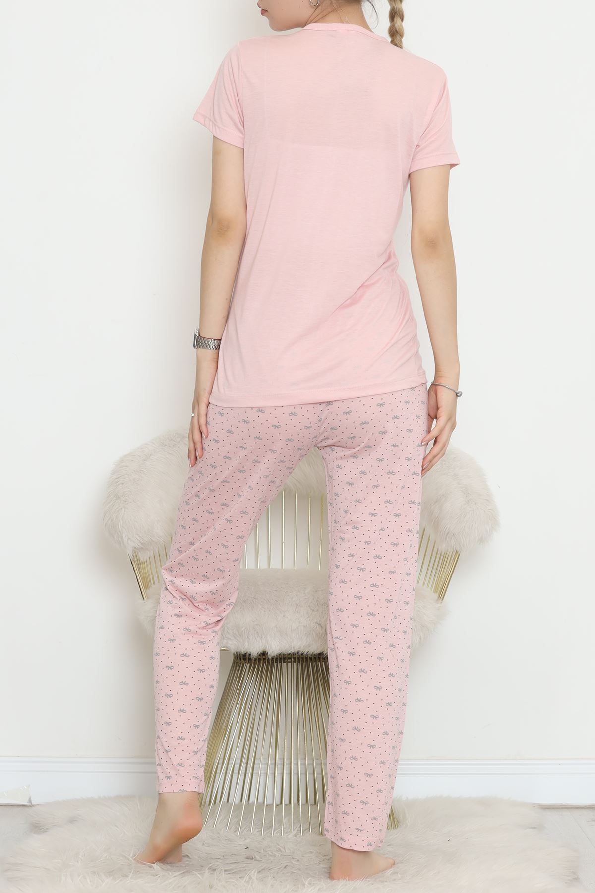 Button Pajama Set Powder2 - 704.1287.